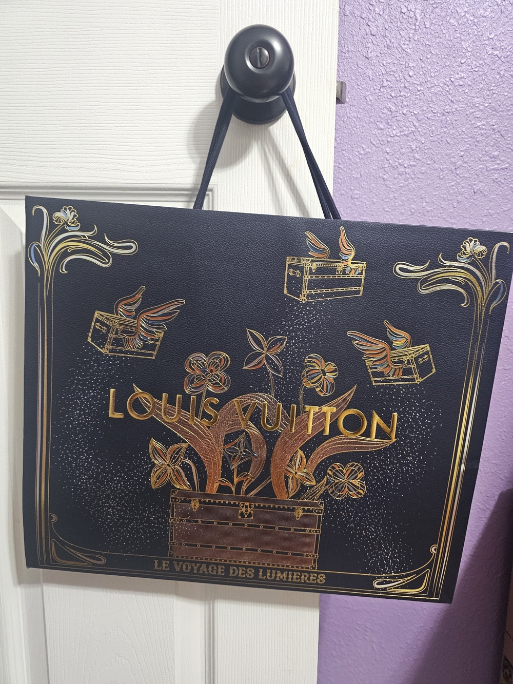 Louis Vuitton Black & Gold Decorative Shopping Bag - Picture 2 of 7